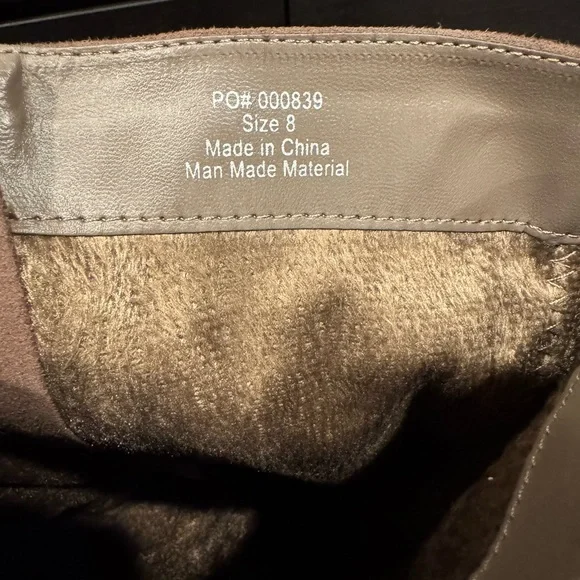 Journee Women's Taupe Wide Calf Knee-High Boots Size 8 EUC - Picture 7 of 16